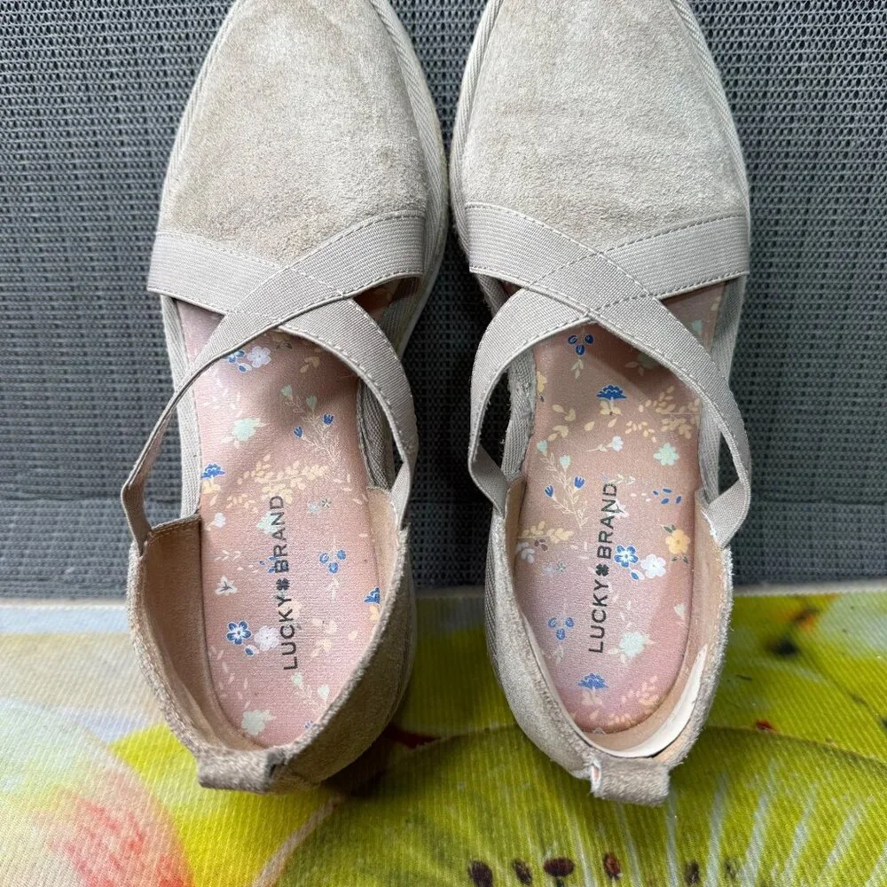 Lucky Brand Womens Suede Espadrille Slip-On Shoes Size 8.5M - Picture 7 of 9